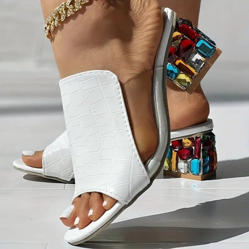 Mirella Women’s Rhinestone Embellished Heels