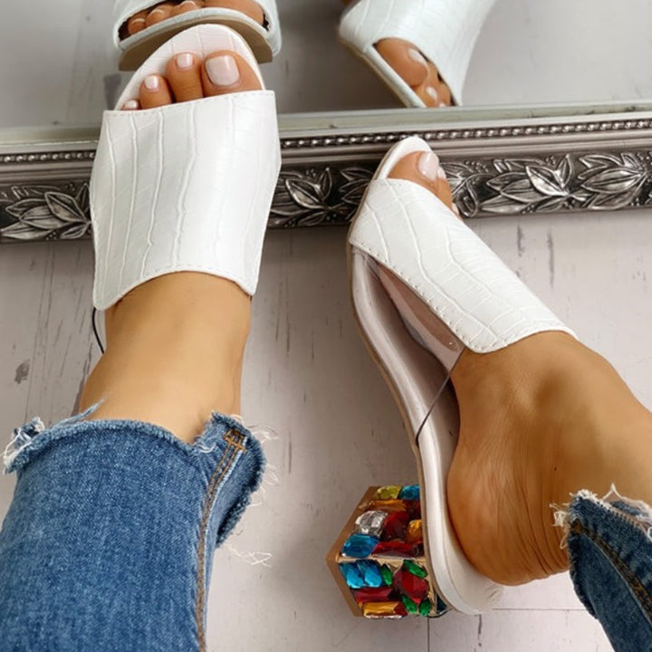 Mirella Women’s Rhinestone Embellished Heels
