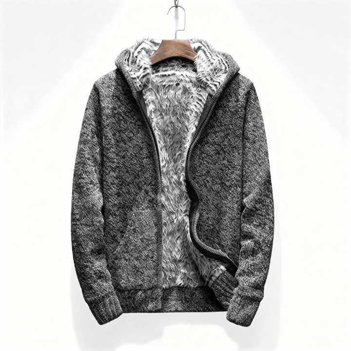 Auric | Men’s Cashmere Wool Fur-Lined Hoodie