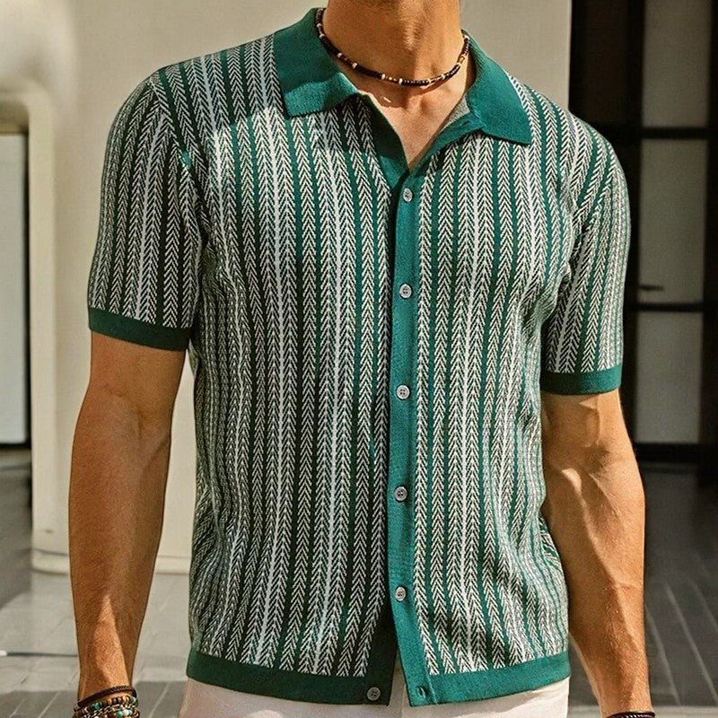 Orviano | Men’s Organic Cotton Herringbone Shirt