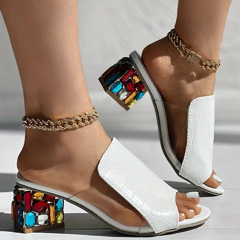 Mirella Women’s Rhinestone Embellished Heels