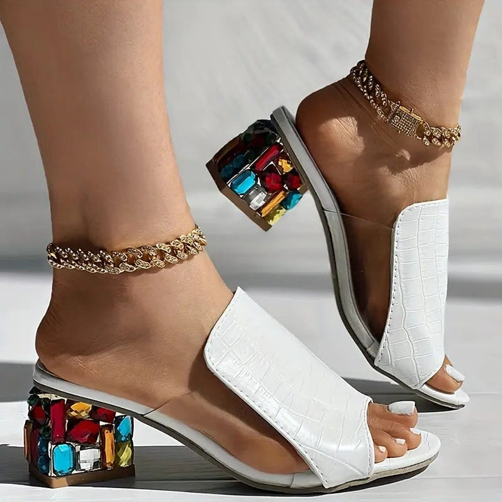 Mirella Women’s Rhinestone Embellished Heels