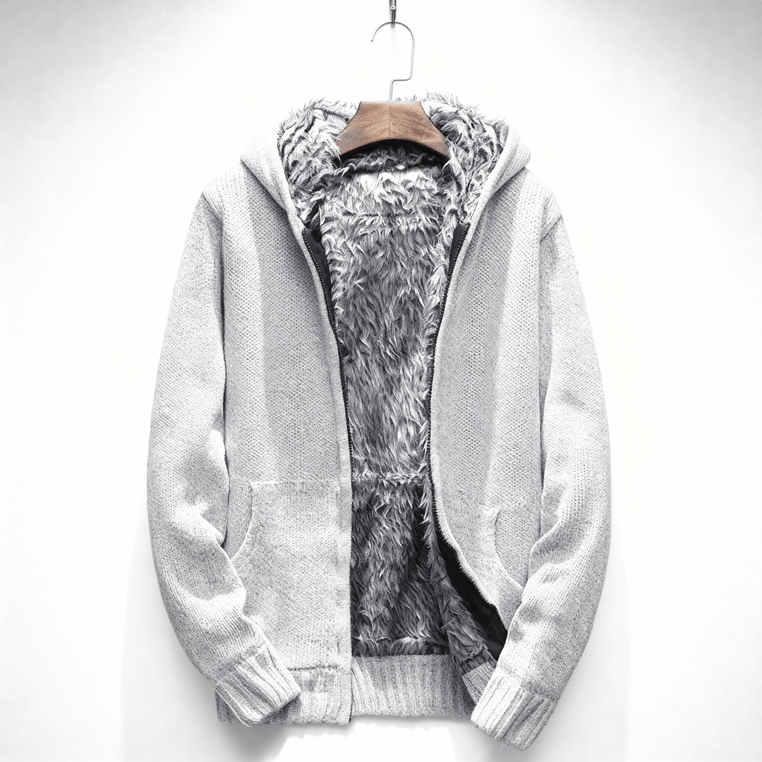 Auric | Men’s Cashmere Wool Fur-Lined Hoodie