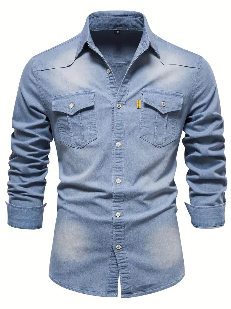 Vossermode | Men’s Stretch Cotton Denim Shirt