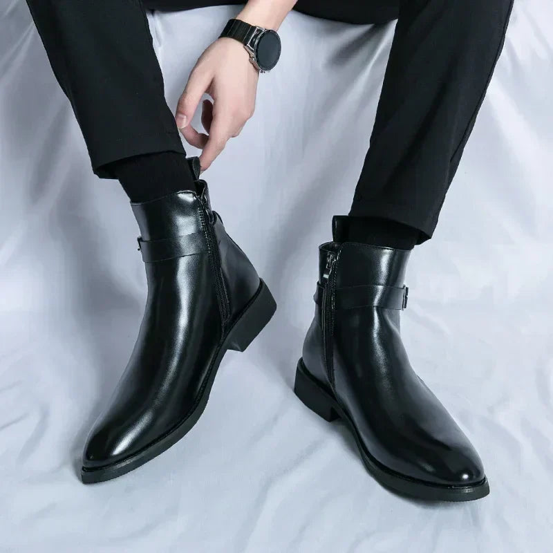 Flint | Men’s Chelsea Boots with Side Zipper