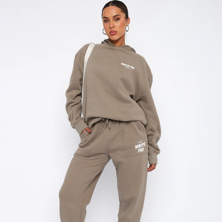 WhiteFox Set | Women’s Hoodie &amp; Jogger Tracksuit Set