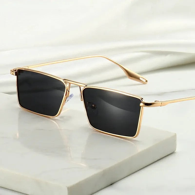 Bridget | Women’s Rectangular Gold Tone Sunglasses