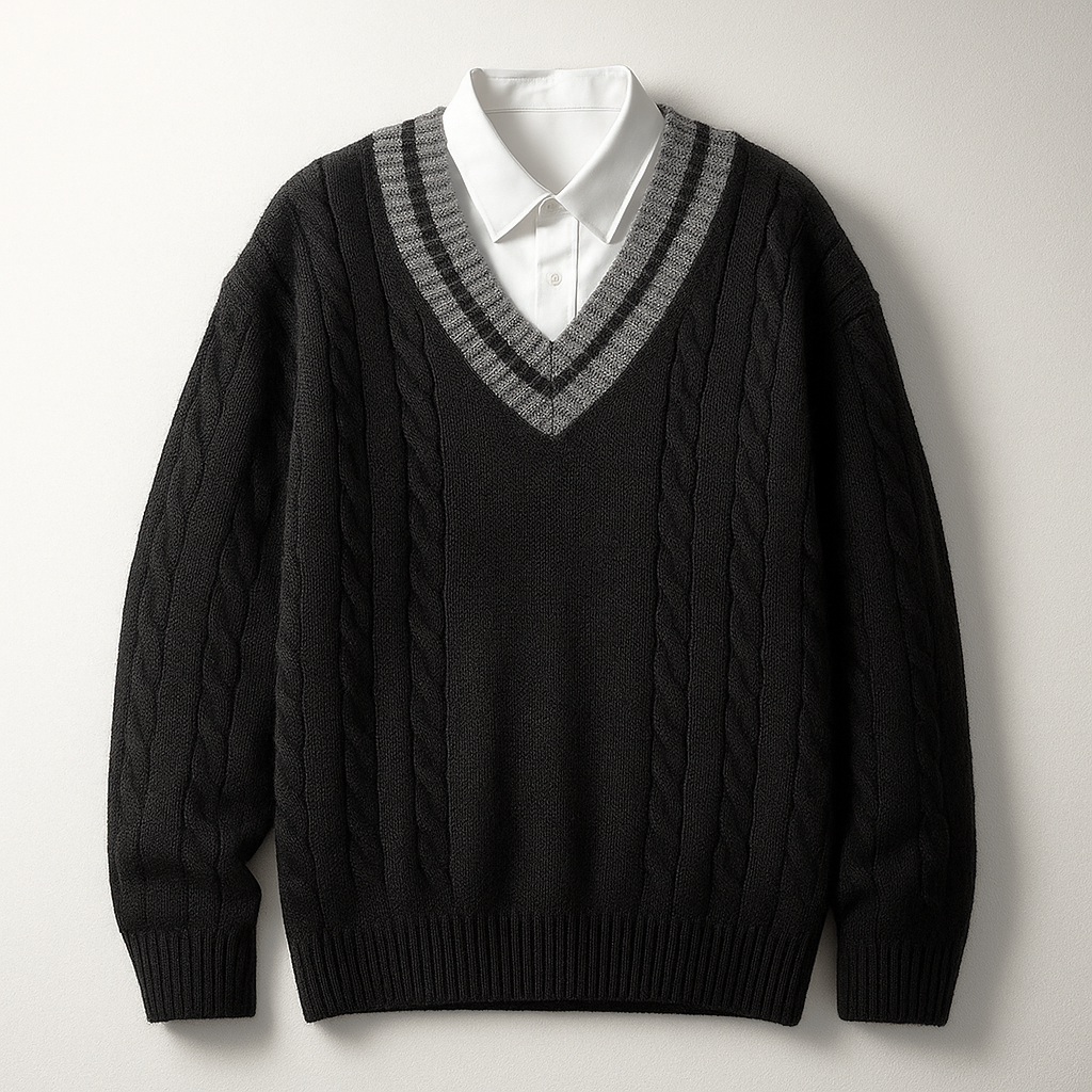 Shawn | Men’s Wool Heritage V-Neck Sweater