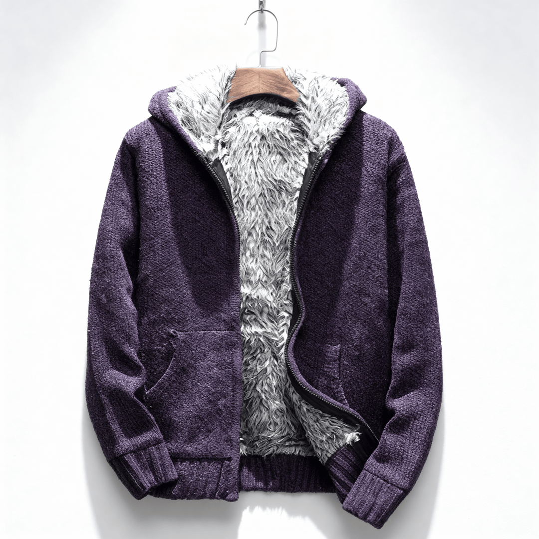 Auric | Men’s Cashmere Wool Fur-Lined Hoodie