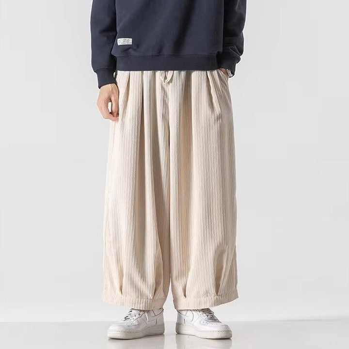 Alberto | Men’s Oversized Pleated Corduroy Pants