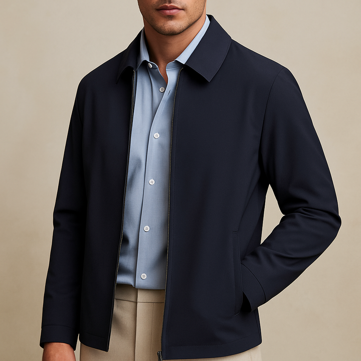Silvanio | Men’s Wrinkle Free Silk Lapel Jacket