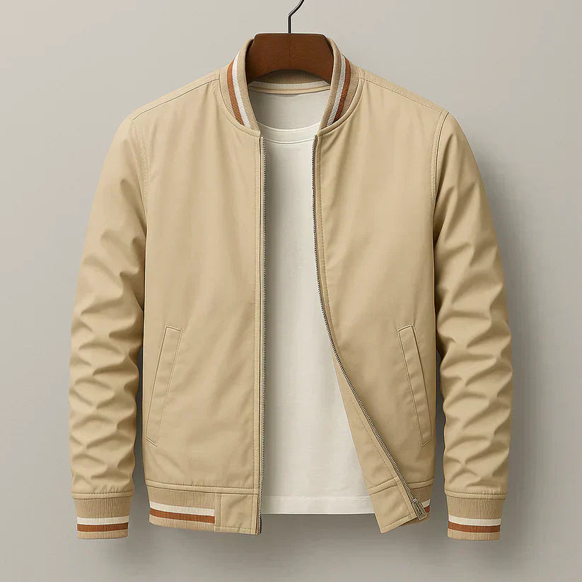 Ravino | Men’s Windproof Cotton-Blend Bomber Jacket