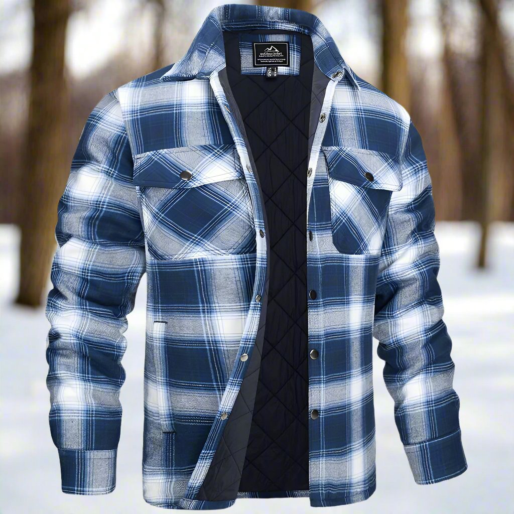 Torvianio | Men’s Quilted Check Shirt Jacket