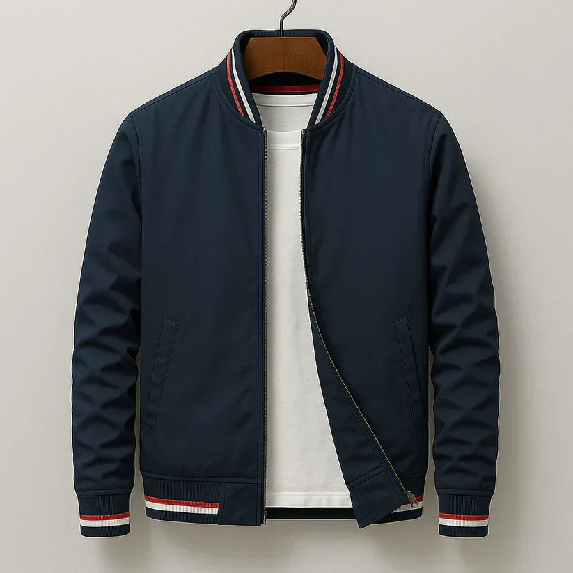 Ravino | Men’s Windproof Cotton-Blend Bomber Jacket