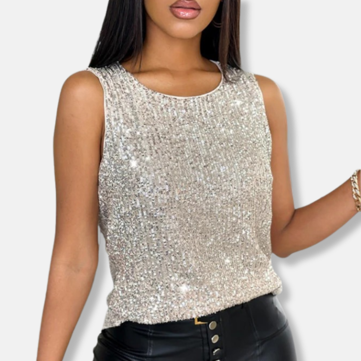 Selly | Women’s Sequin Crewneck Vest