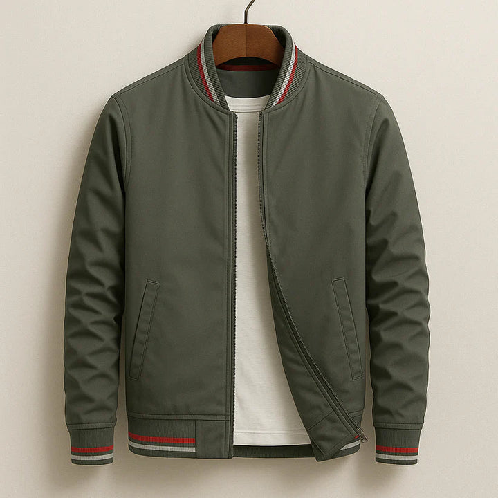 Ravino | Men’s Windproof Cotton-Blend Bomber Jacket