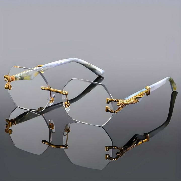 Archer | Hexagonal Gold Accent Sunglasses