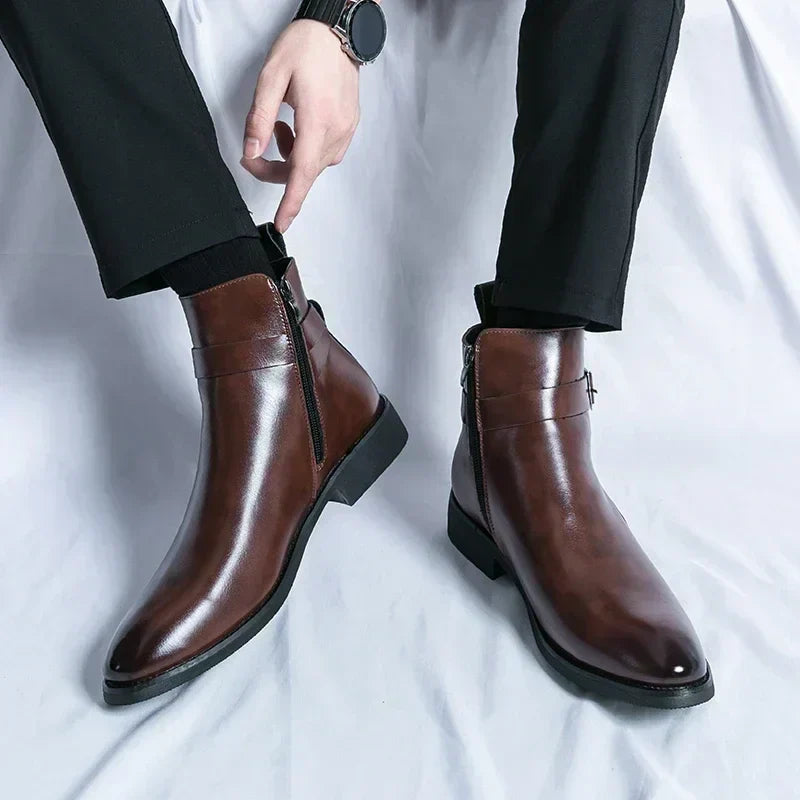 Flint | Men’s Chelsea Boots with Side Zipper
