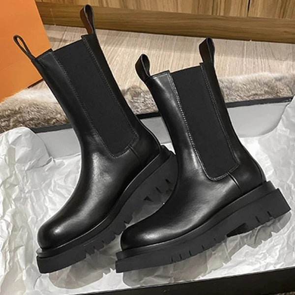 Valerianie | Women’s Leather Mid-Calf Boots