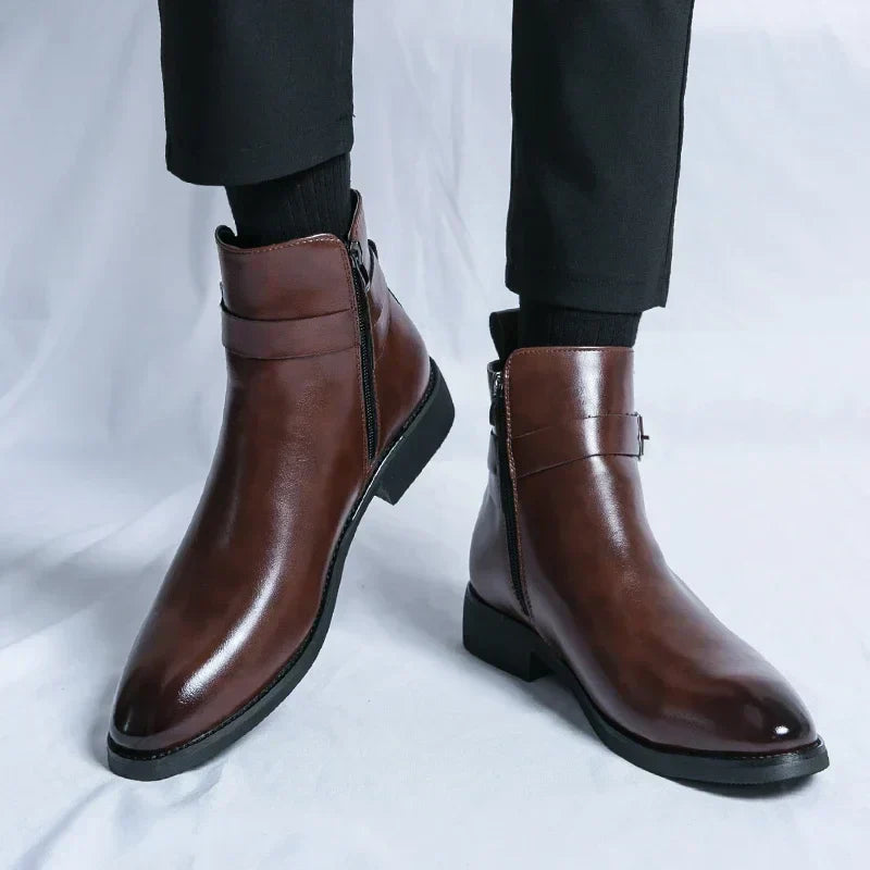 Flint | Men’s Chelsea Boots with Side Zipper