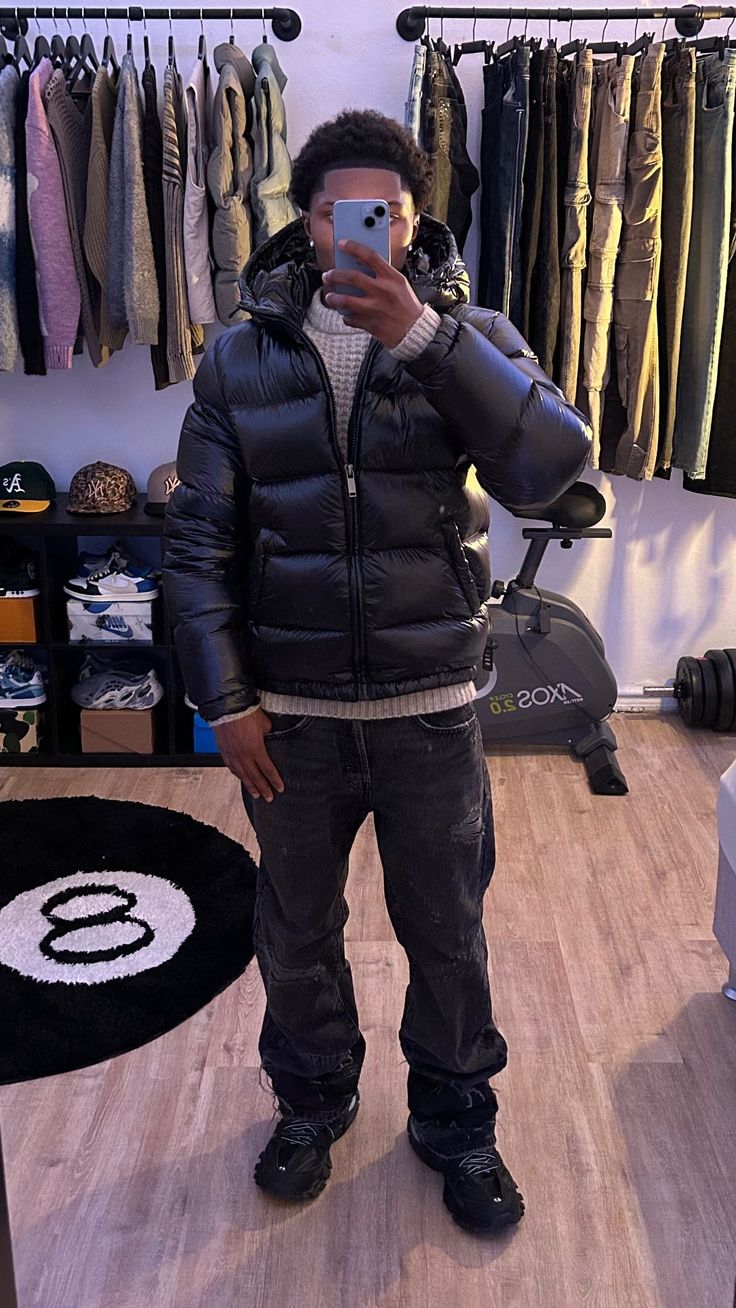 Glossy | Men’s High-Shine Winter Puffer Jacket