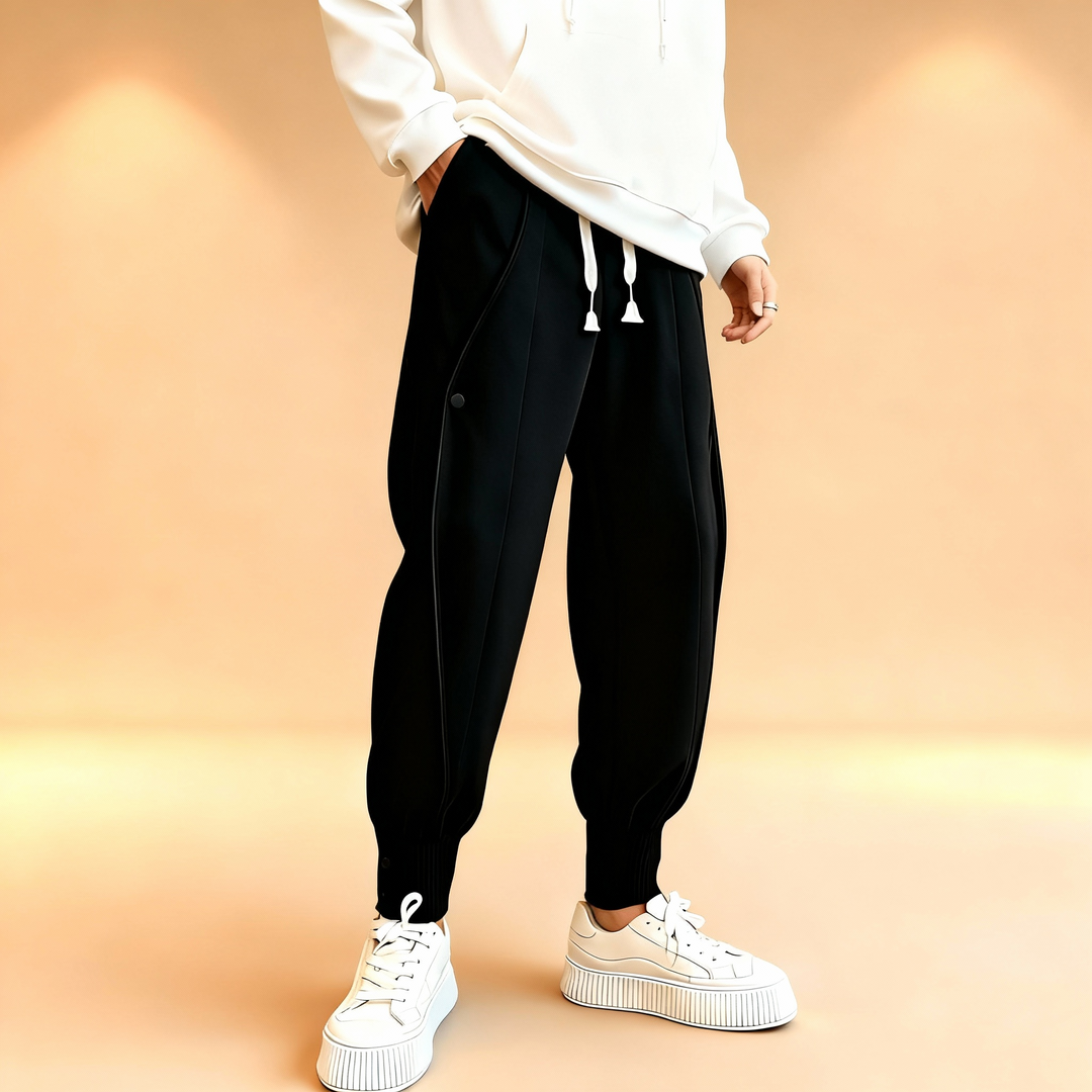 Leo | Men’s Cotton Broadcloth Joggers with Side Accents