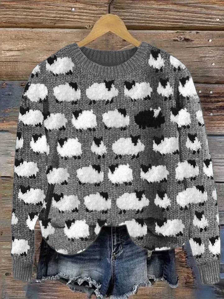 Elisha | Women’s 3D Sheep Print Pullover
