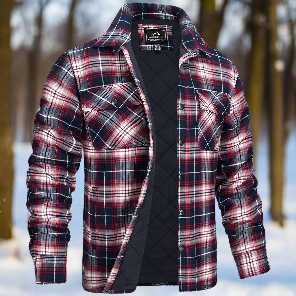 Torvianio | Men’s Quilted Check Shirt Jacket