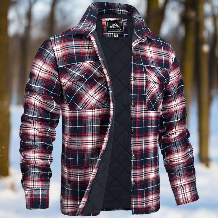 Torvianio | Men’s Quilted Check Shirt Jacket