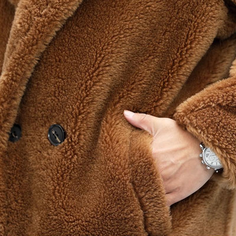 Jerald | Men’s Shearling Double Breasted Knee Length Coat