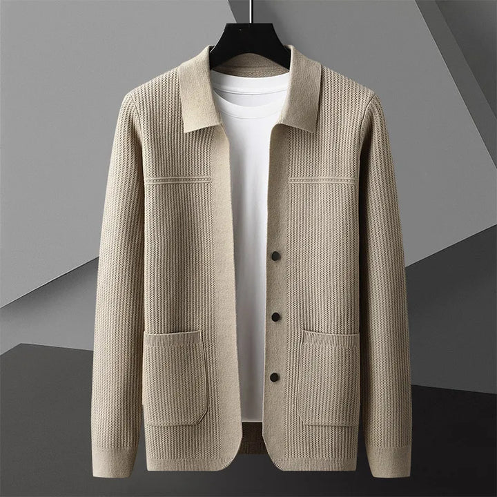 Arche | Men’s Ribbed Collared Cardigan