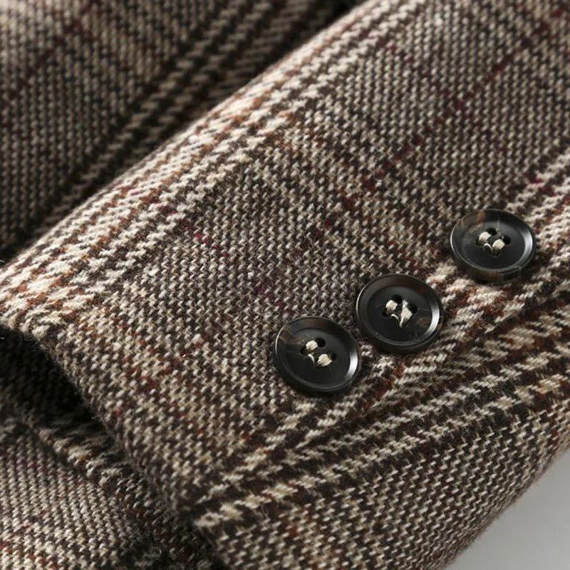Brent | Women’s Wool Blend Plaid Blazer