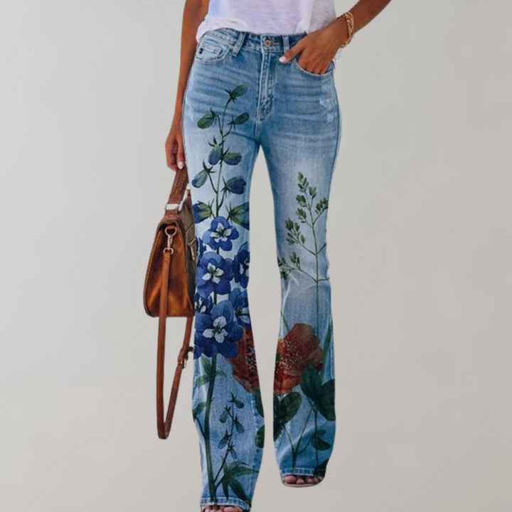 Maryam | Women’s Flared Flower Jeans