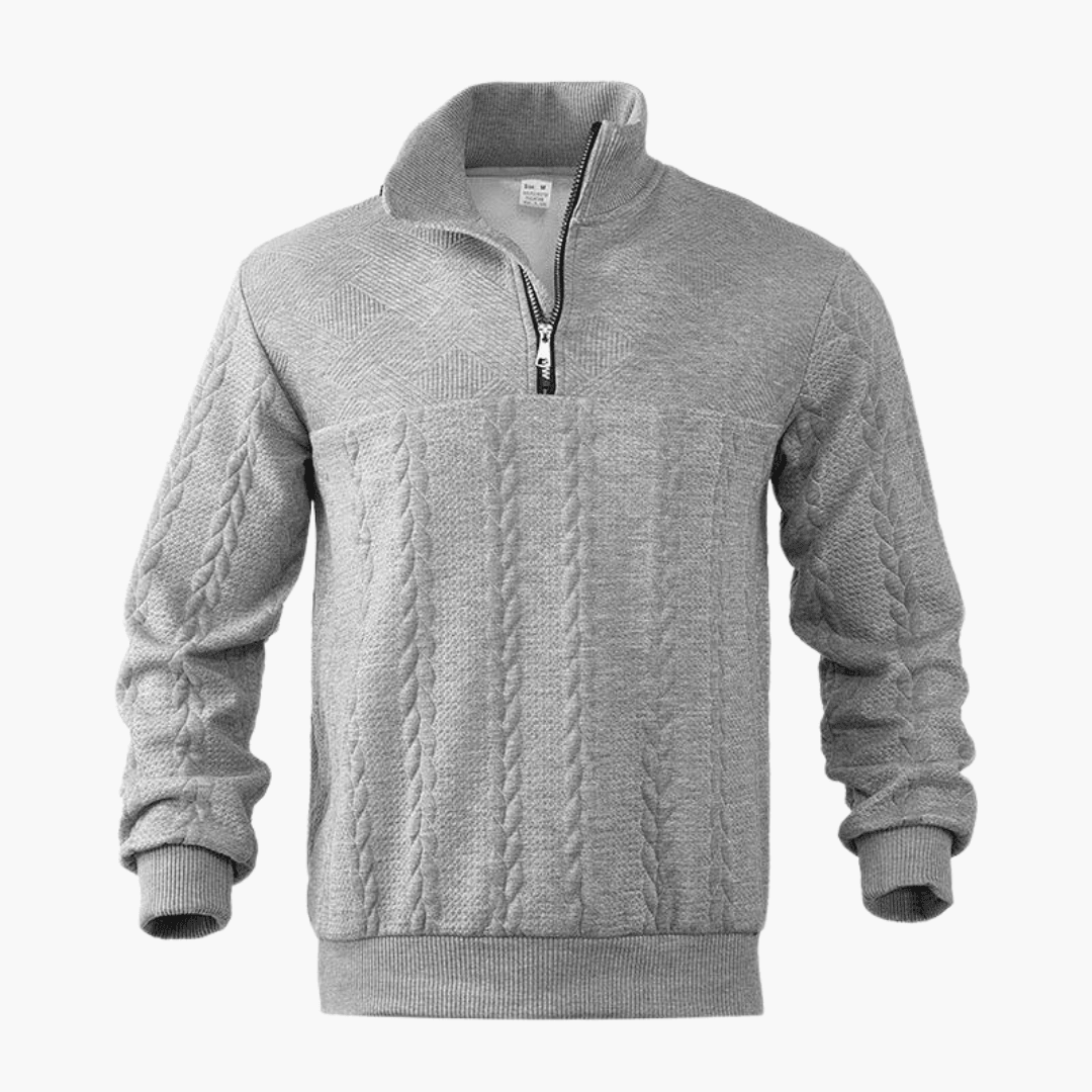 Calvin | Men’s Cable Knit Troyer Sweater