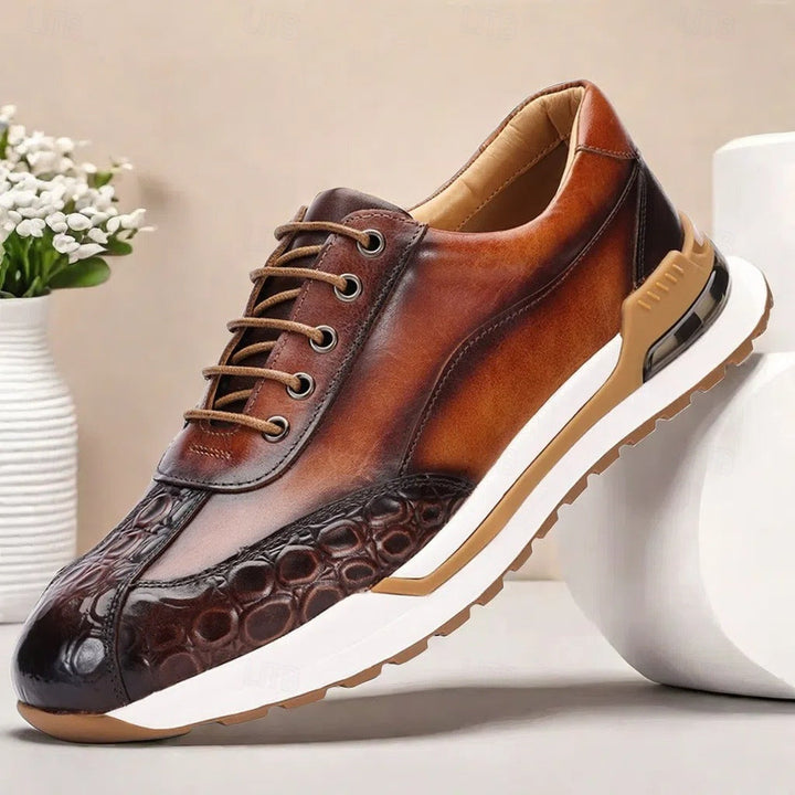 Calviro | Men’s Cowhide Leather Comfort Sneakers
