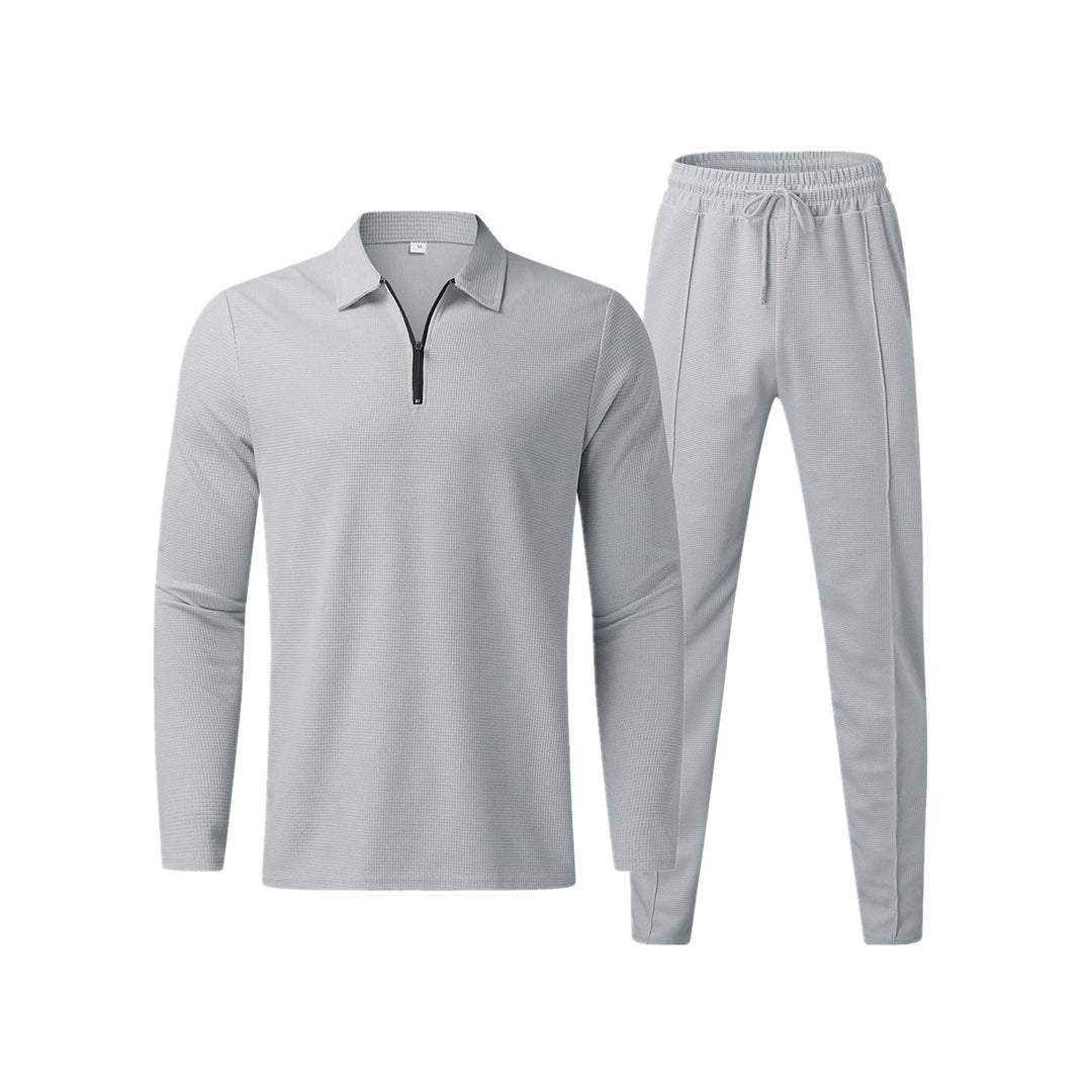 Cedric | Men’s Long Sleeve Polo Shirt and Trouser Set