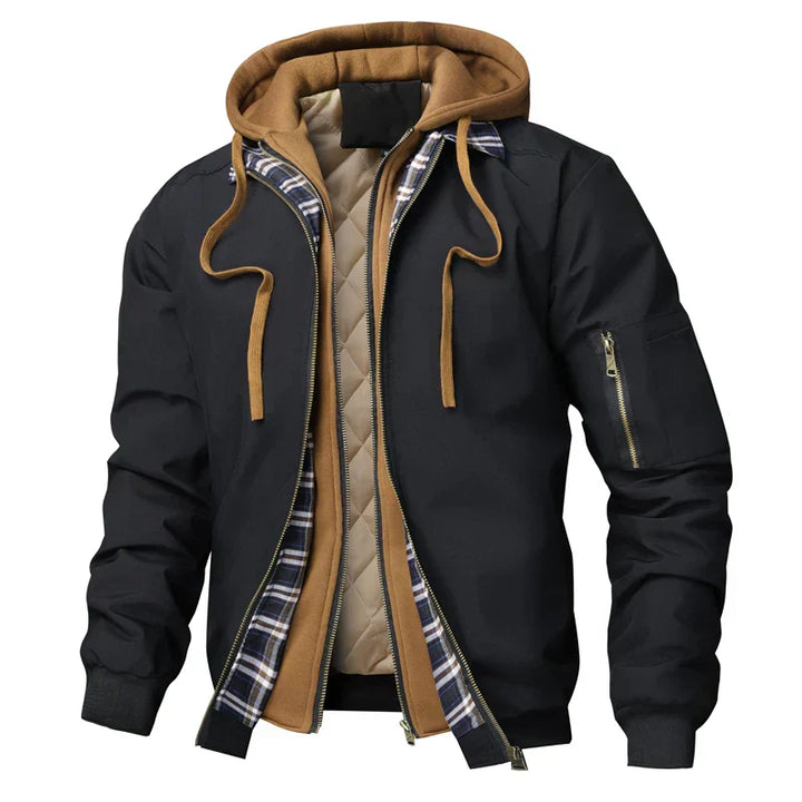 Clark | Men’s Quilted Hooded Bomber Jacket