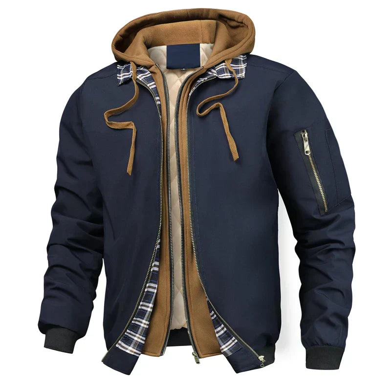Clark | Men’s Quilted Hooded Bomber Jacket