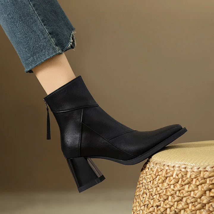 Cora | Women’s Leather Square Toe Ankle Boots