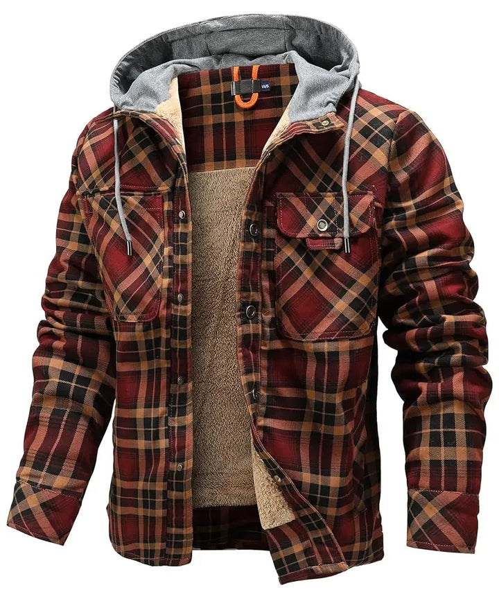 Dawson | Men’s Plaid Sherpa Hooded Jacket