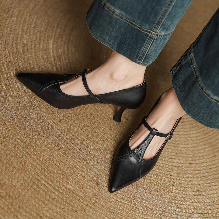 Elvarra | Women’s Leather Pointed Toe Heels