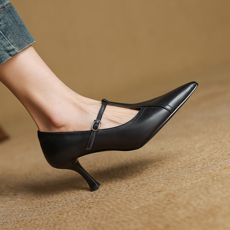 Elvarra | Women’s Leather Pointed Toe Heels