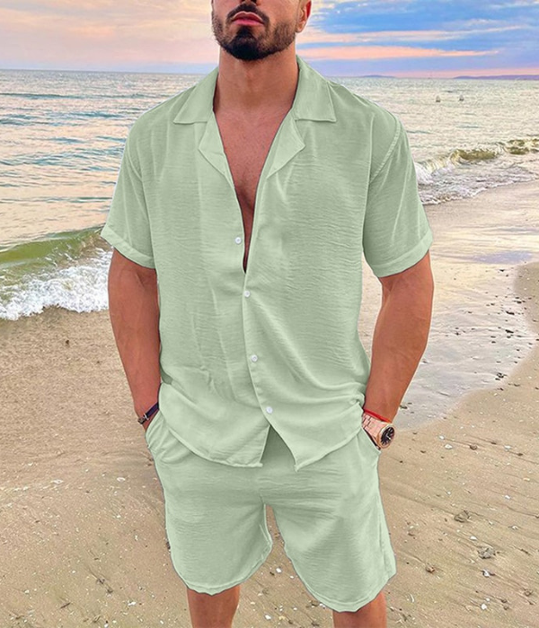 Eden | Men’s Summer Linen Short Sleeve Set