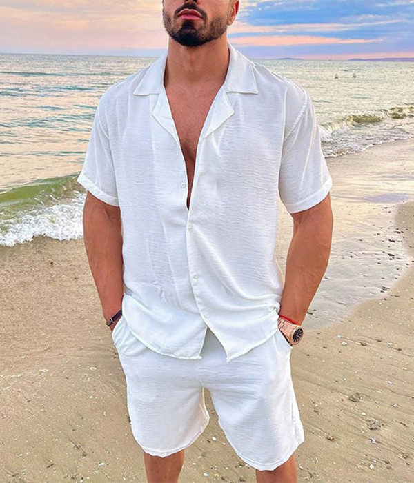 Eden | Men’s Summer Linen Short Sleeve Set