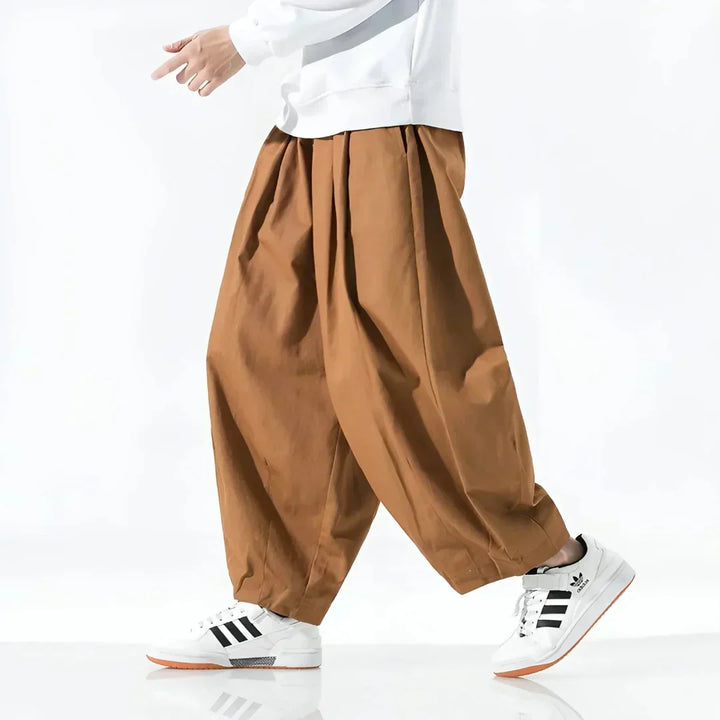 Gregor | Men’s Oversized Pleated Cotton Pants