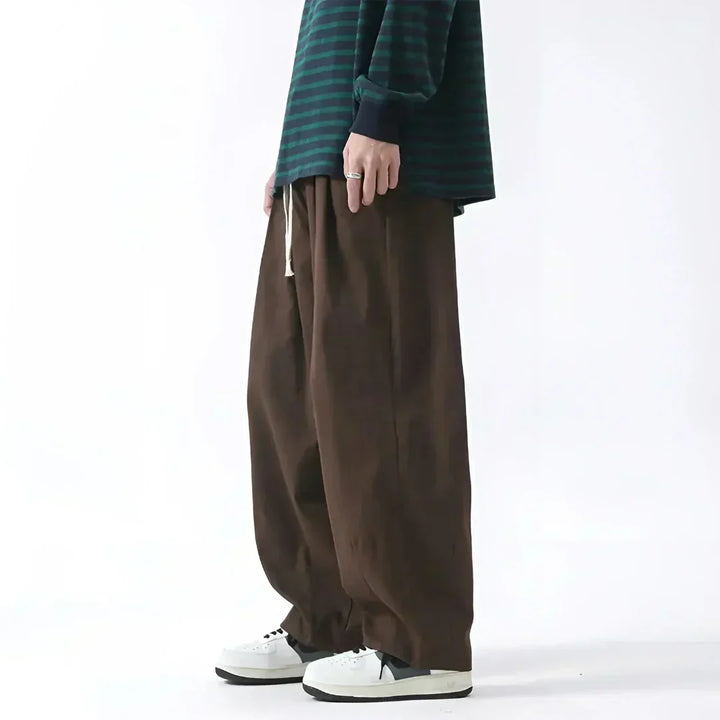 Gregor | Men’s Oversized Pleated Cotton Pants
