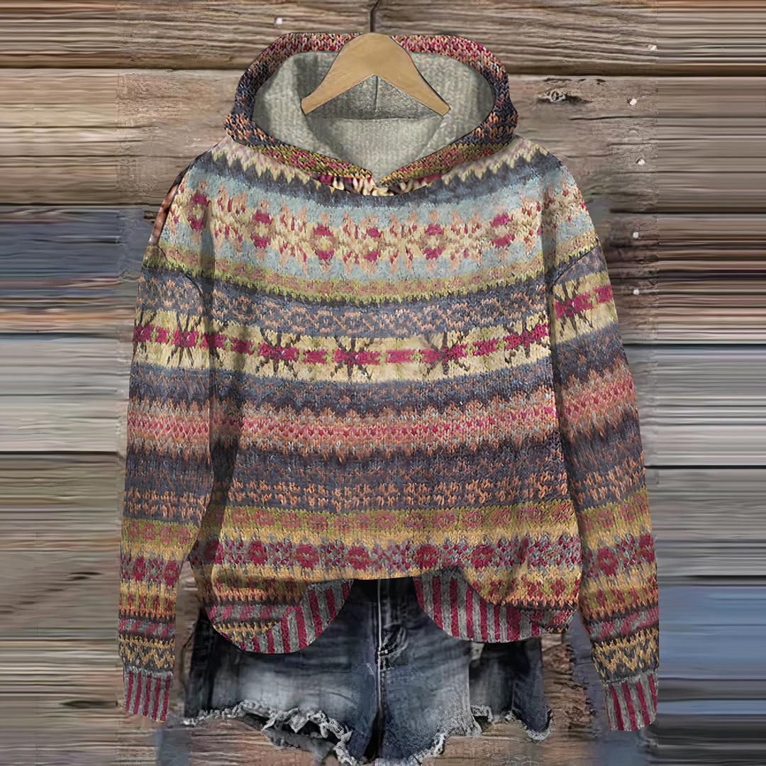 Elowie | Women’s Fair Isle Print Hoodie