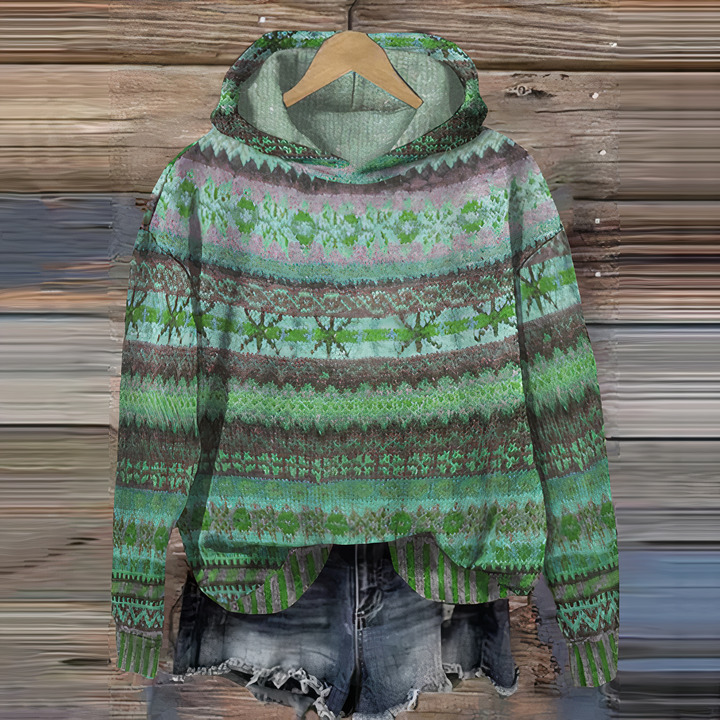 Elowie | Women’s Fair Isle Print Hoodie