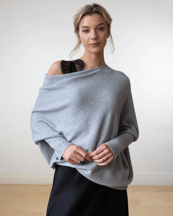 Elvarina | Women’s Off-Shoulder Loose Knit Sweater