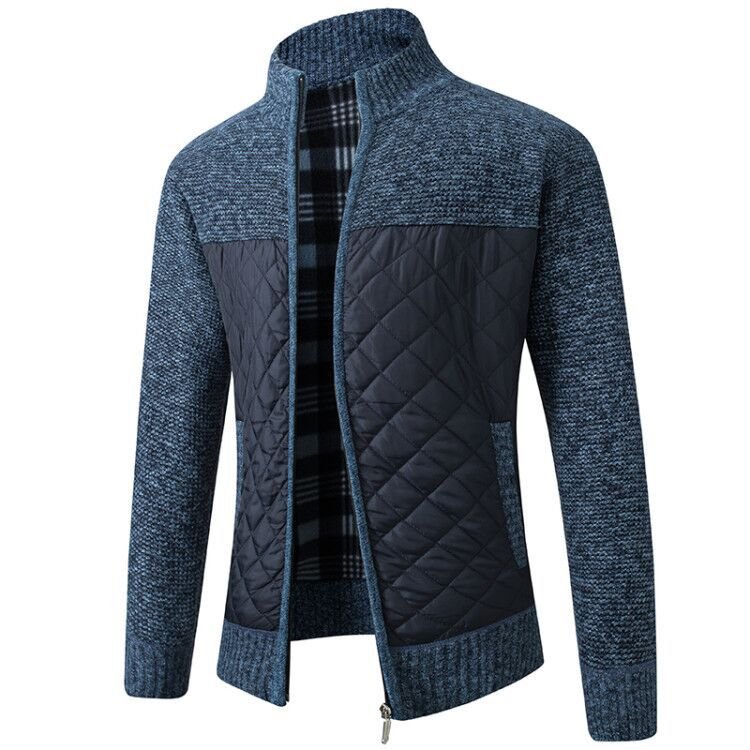 Elvaro | Men’s Slim-Fit Stand Collar Cardigan